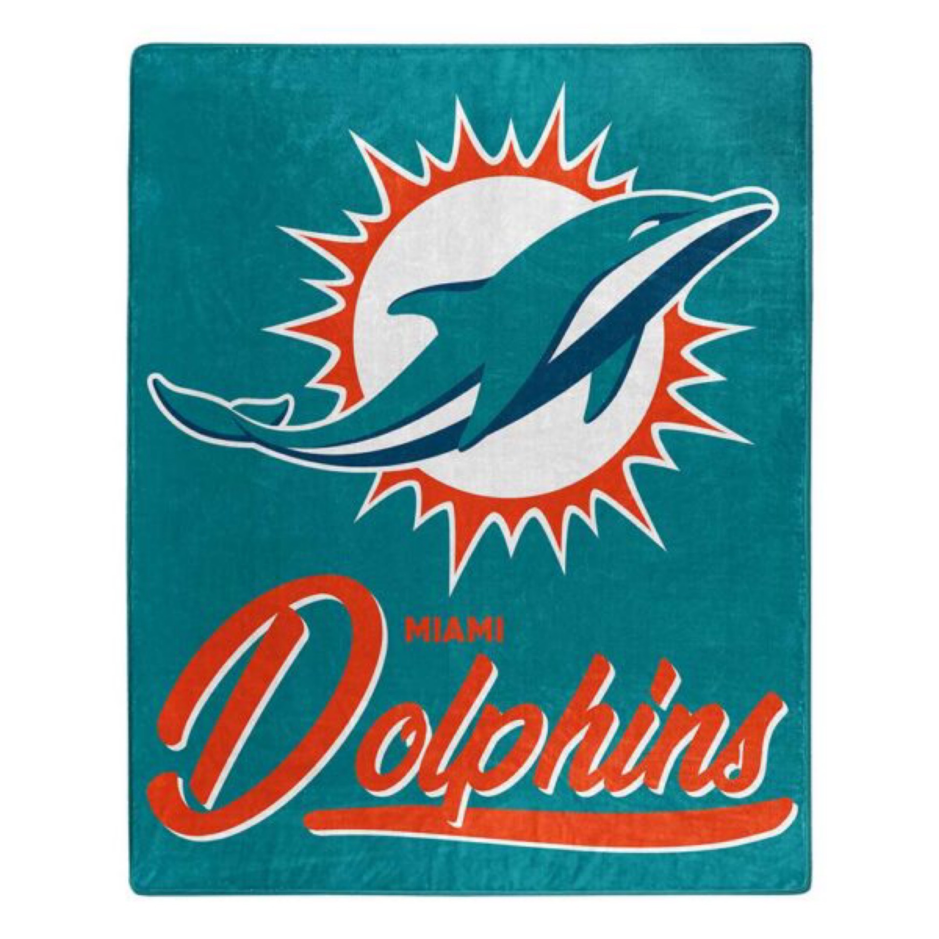 Miami Dolphins Signature Royal Plush Blanket