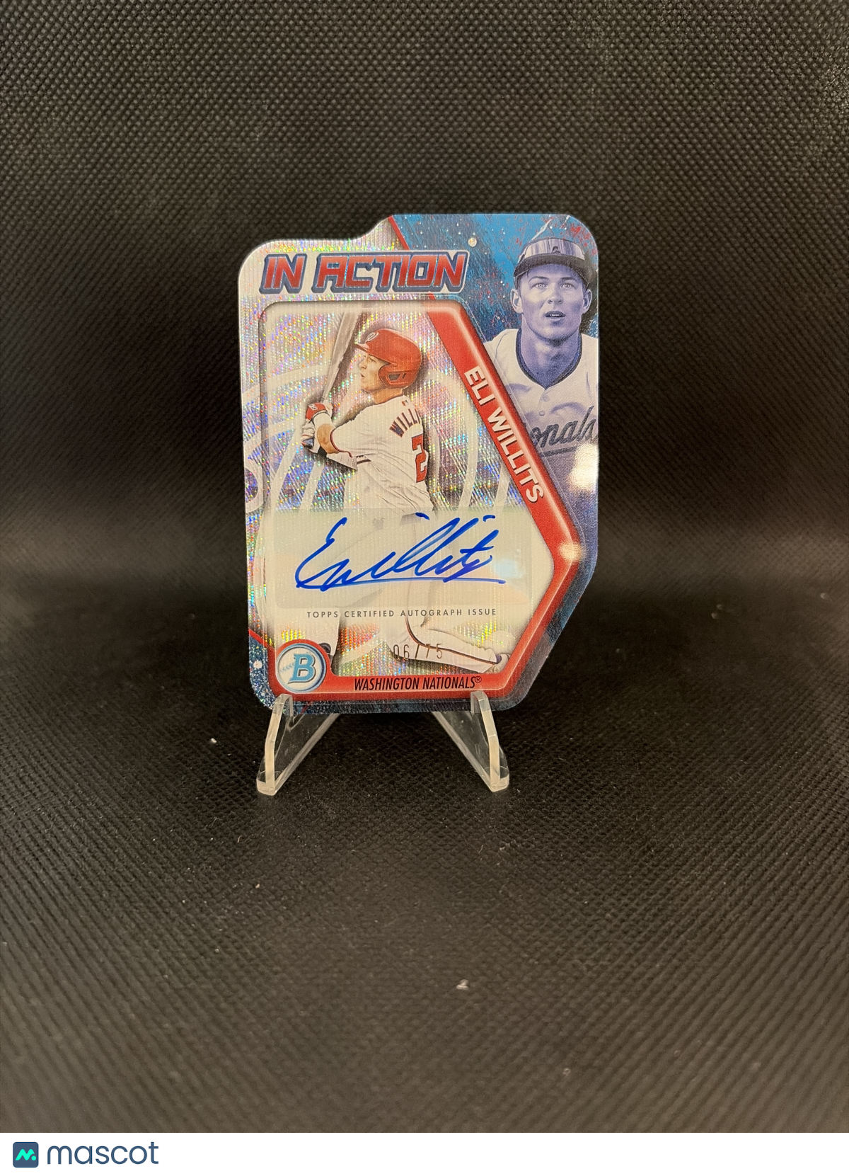 2025 Bowman Draft In Action Eli Willits Wave Refractor Auto /75