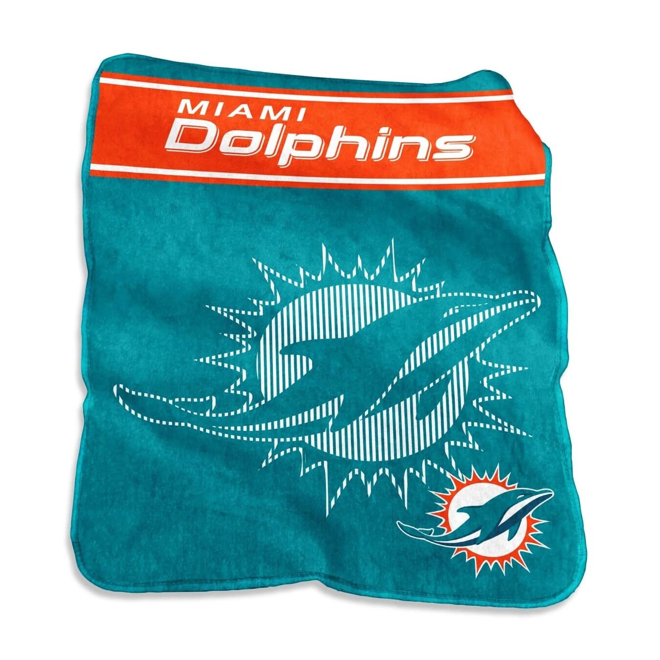 Miami Dolphins Field Day Raschel Throw Blanket 60x80"⁠