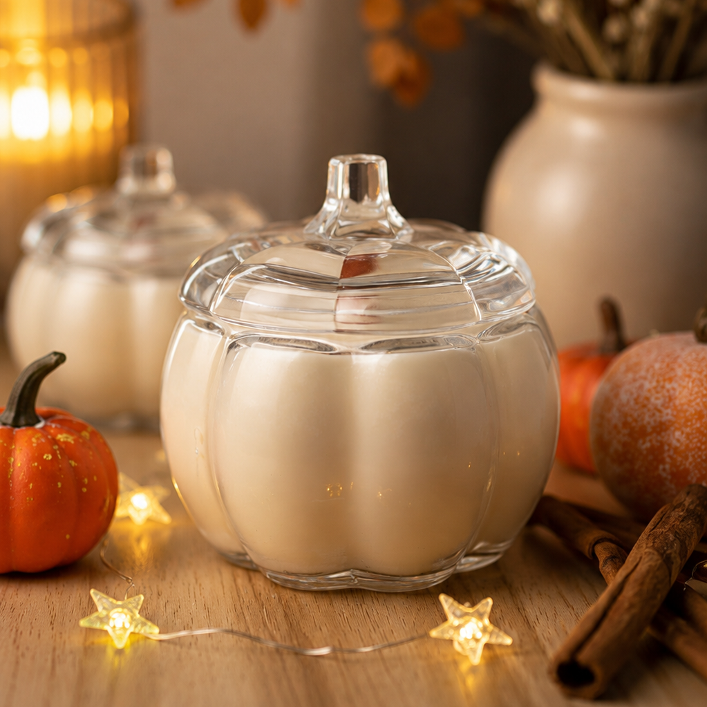 MySunshineCandless - Pumpkin Glass Candl…