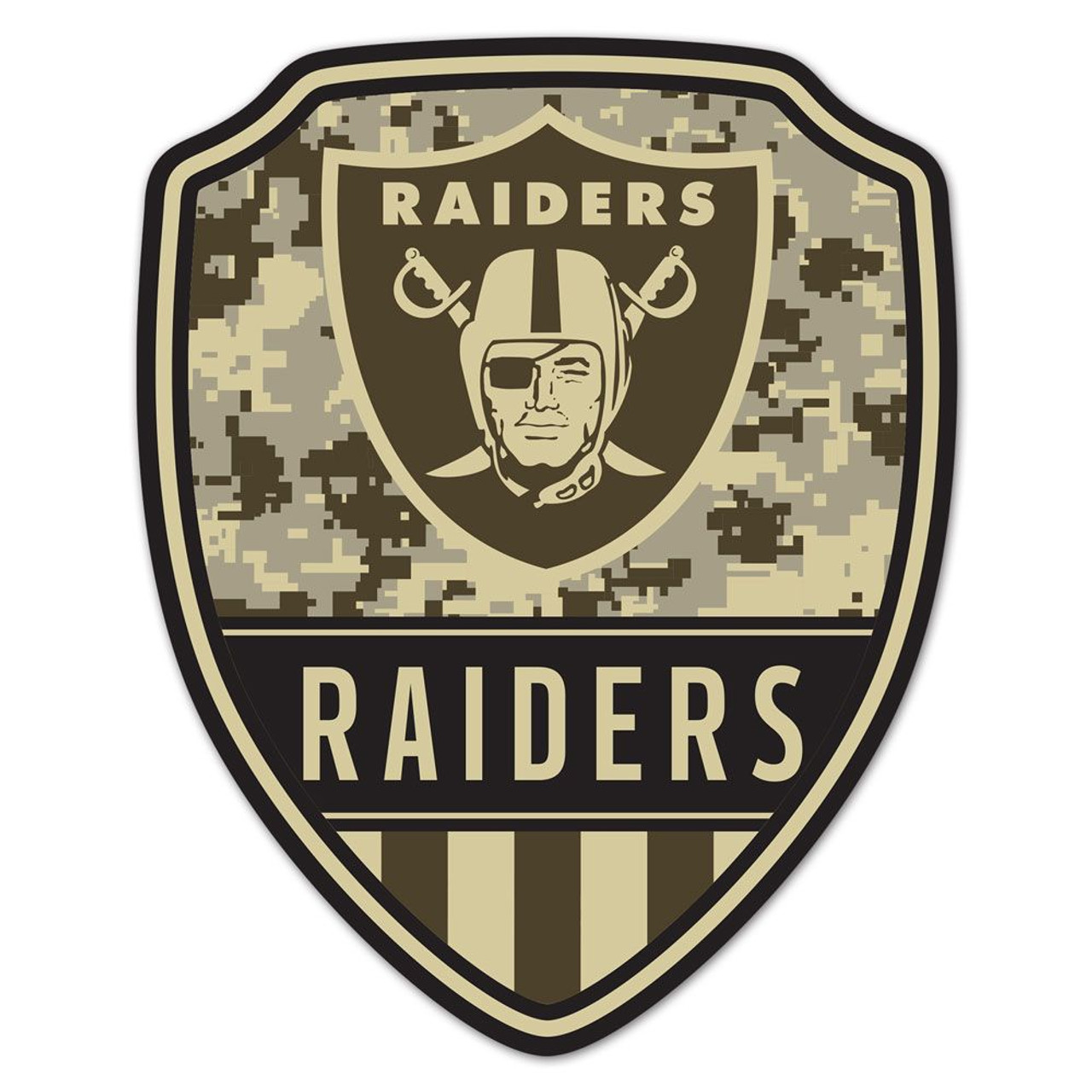 Las Vegas Raiders Wood Shield Shaped Sign - 11x14"
