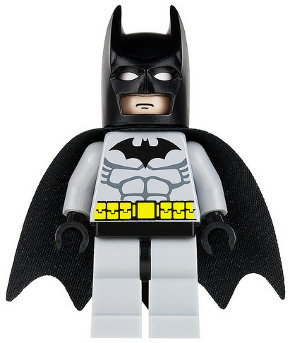 bat001 Batman - Light Bluish Gray Suit, Black Mask