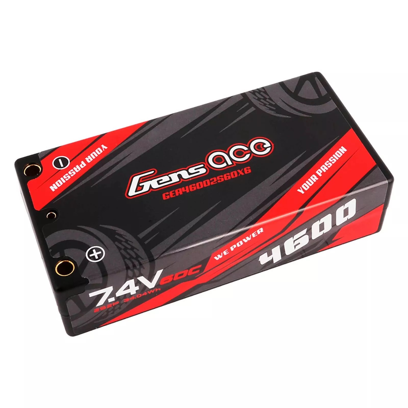 Gens Ace 4600mah 2S 7.4V 60C Shorty GEA46002S60X6