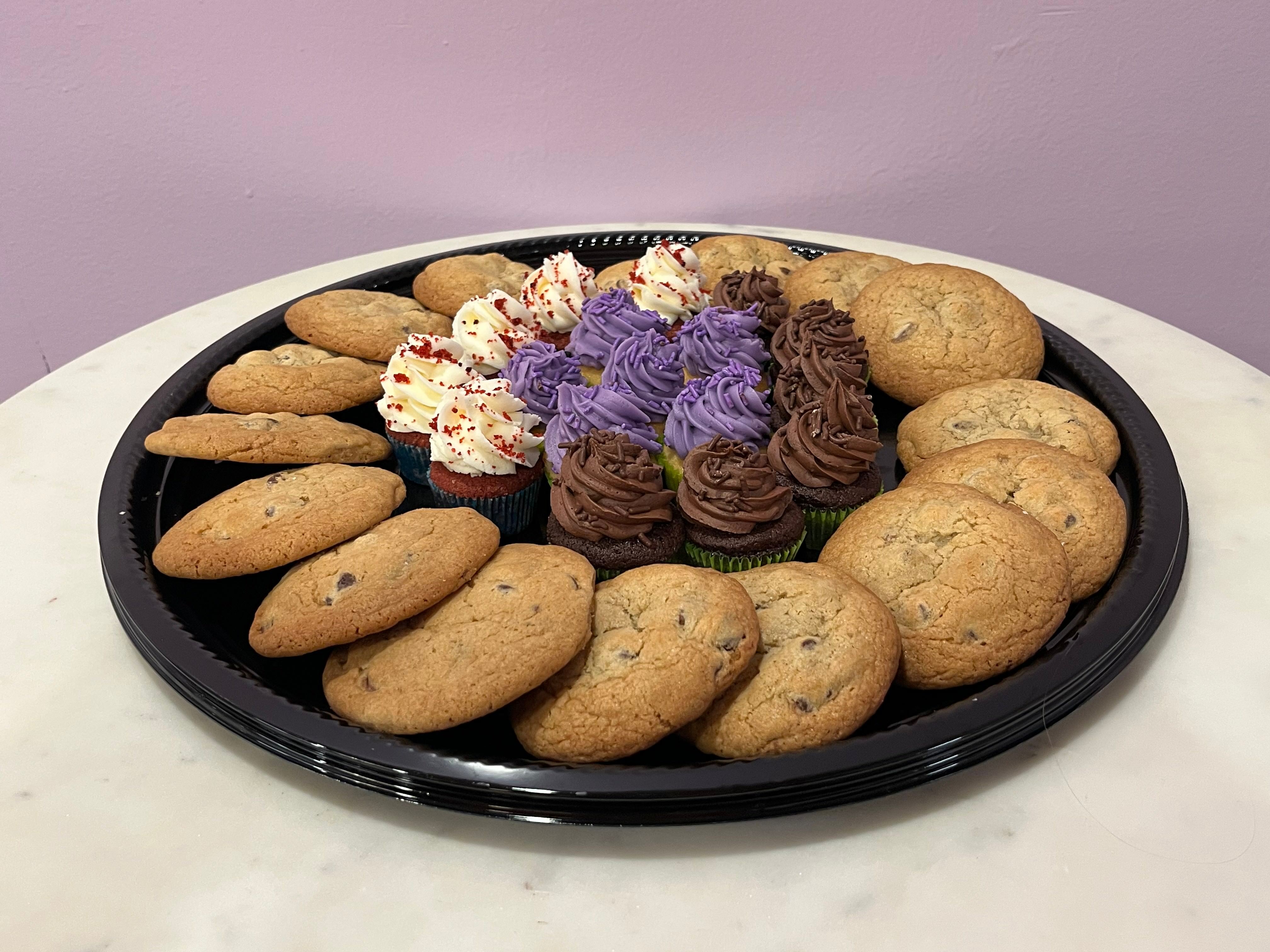 Platter of Cookies and Cupcakes