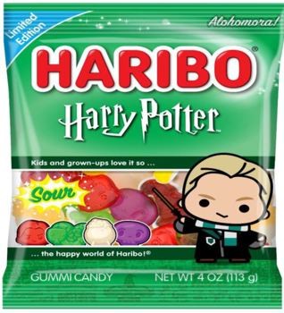Haribo Harry Potter Draco Malfoy Sour Peg Bags 4.5oz 12ct