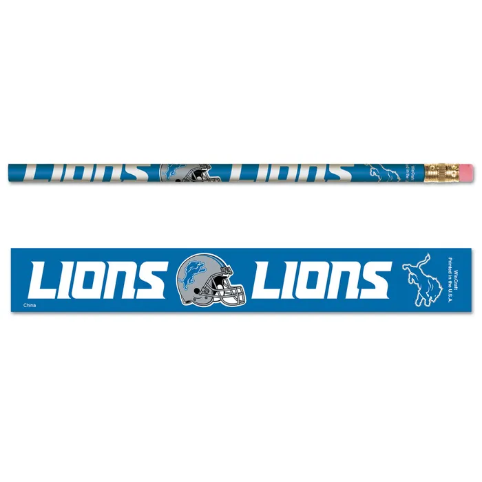 Detroit Lions Pencil Set 6 Pack