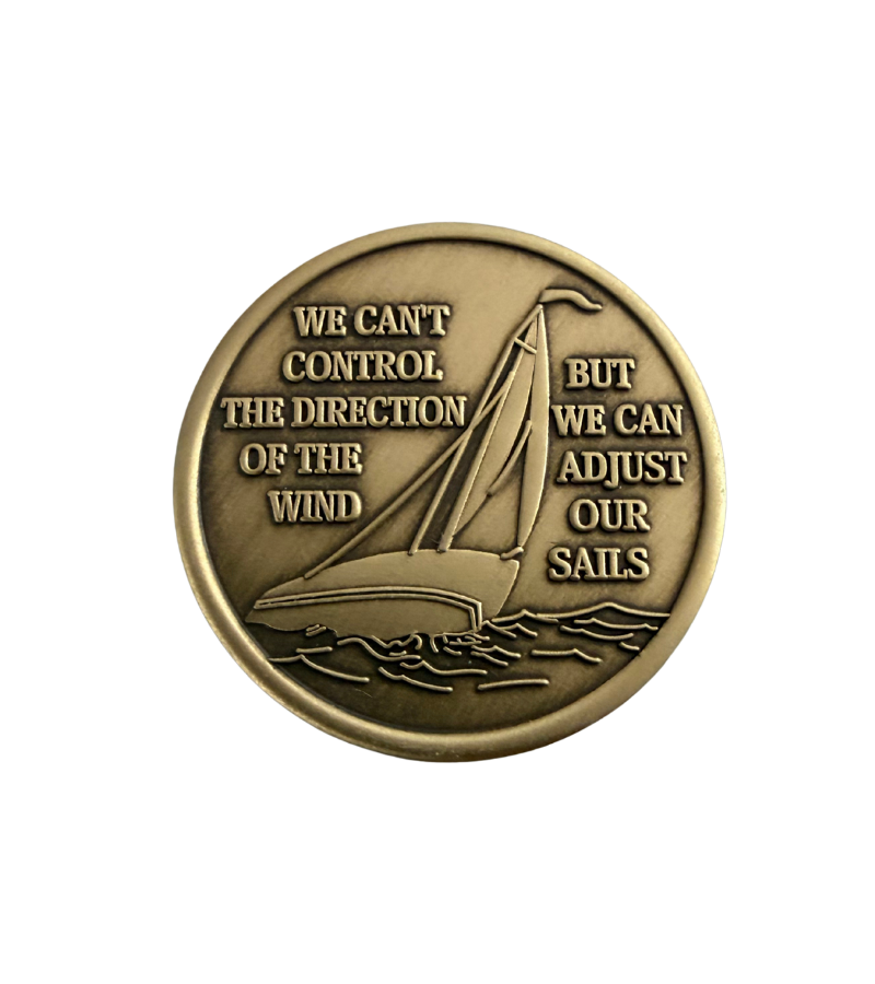Adjust Our Sails Affirmation Medallion