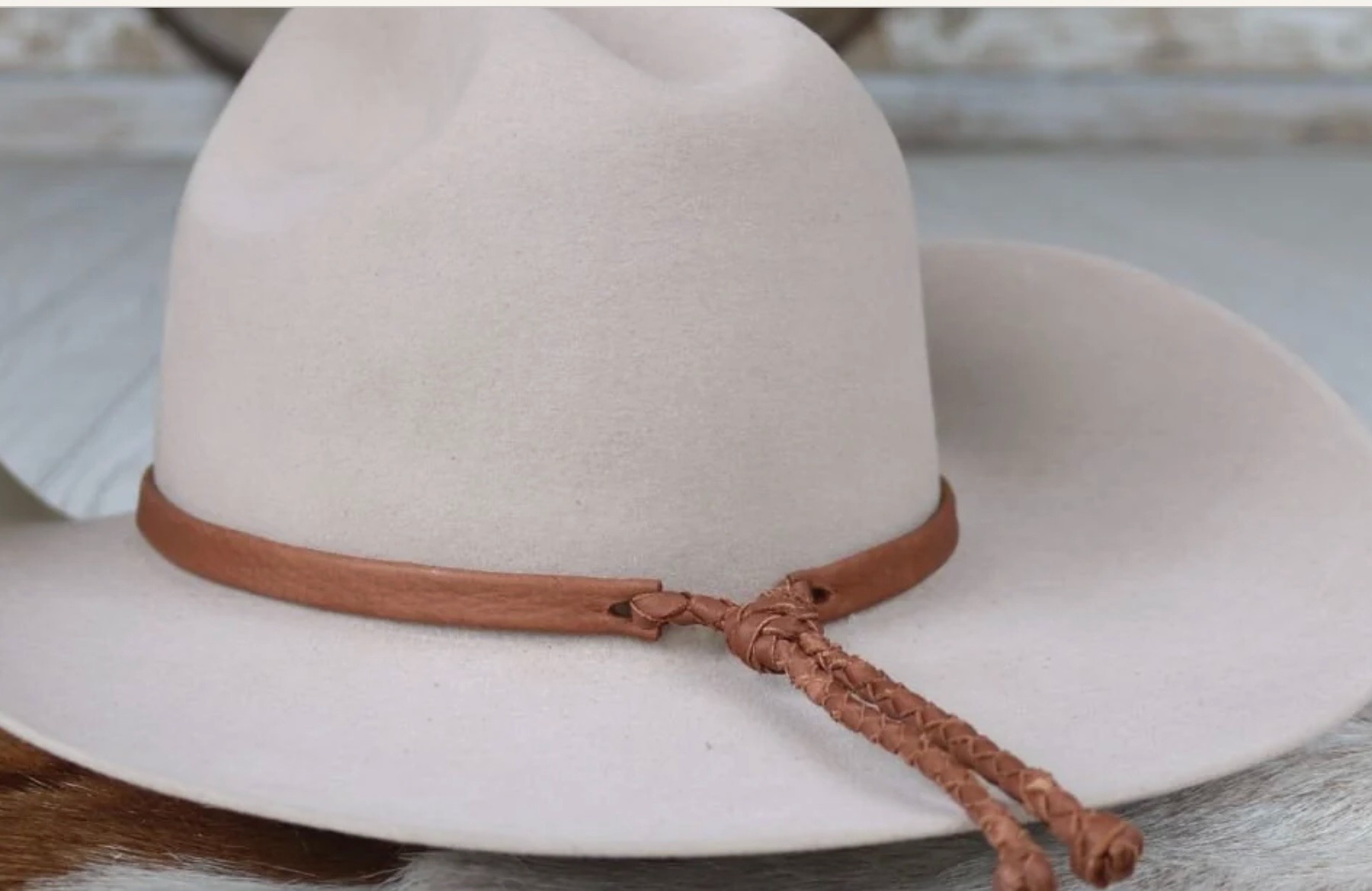 Willow Lane Deerskin Leather Hat Band