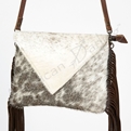 AD Leather Hide Sling Purse