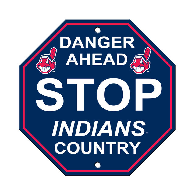 Cleveland Indians Stop Sign 12x12"