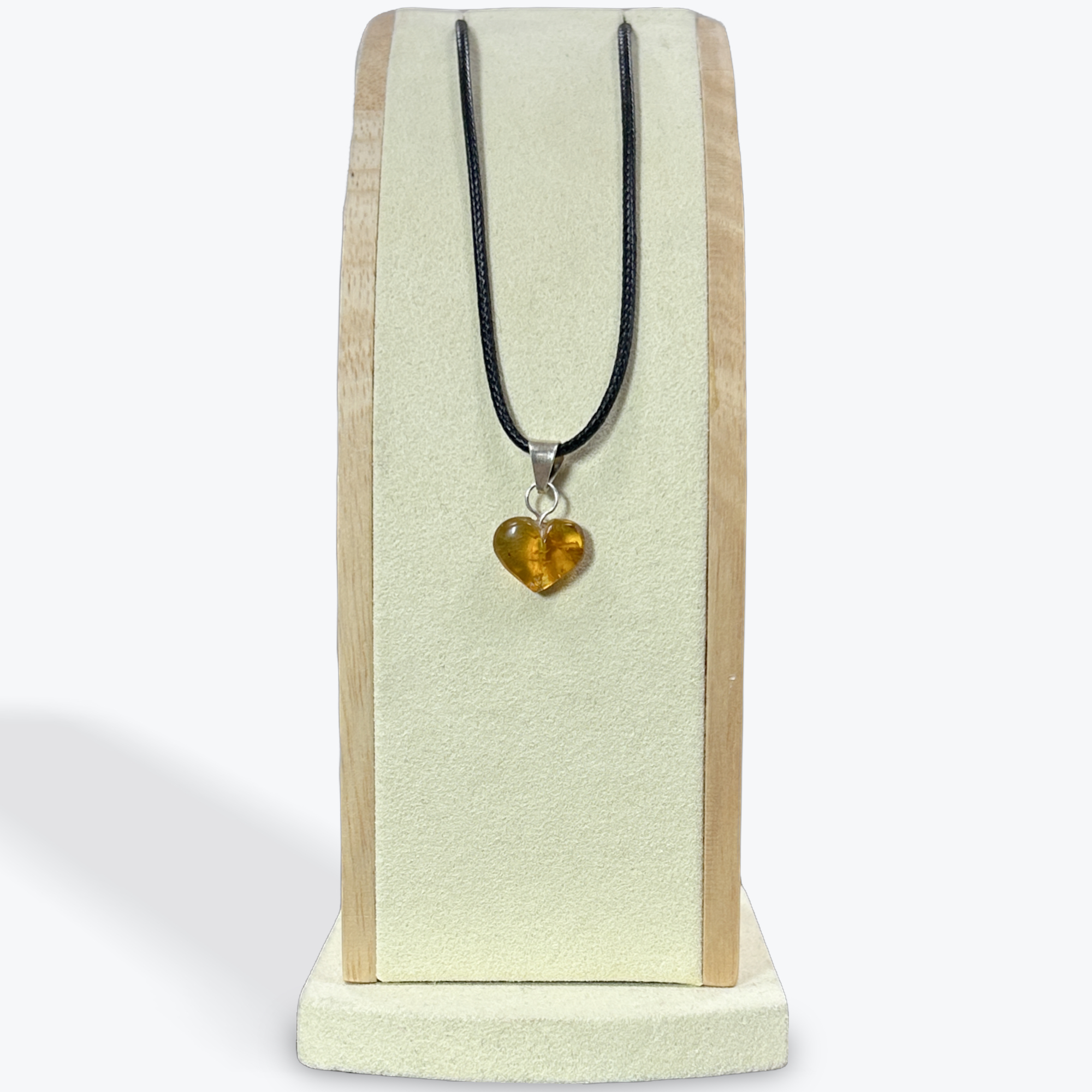 Pendentif Ambre coeur — stock Valence