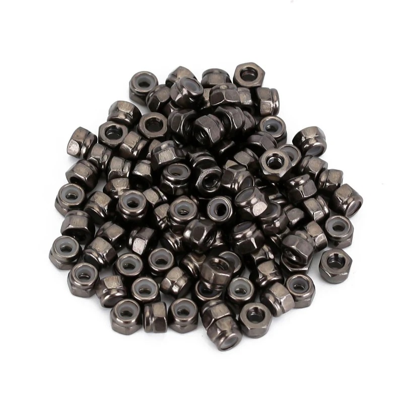 100 Pcs M2 Nuts Gray W-1R5(11)