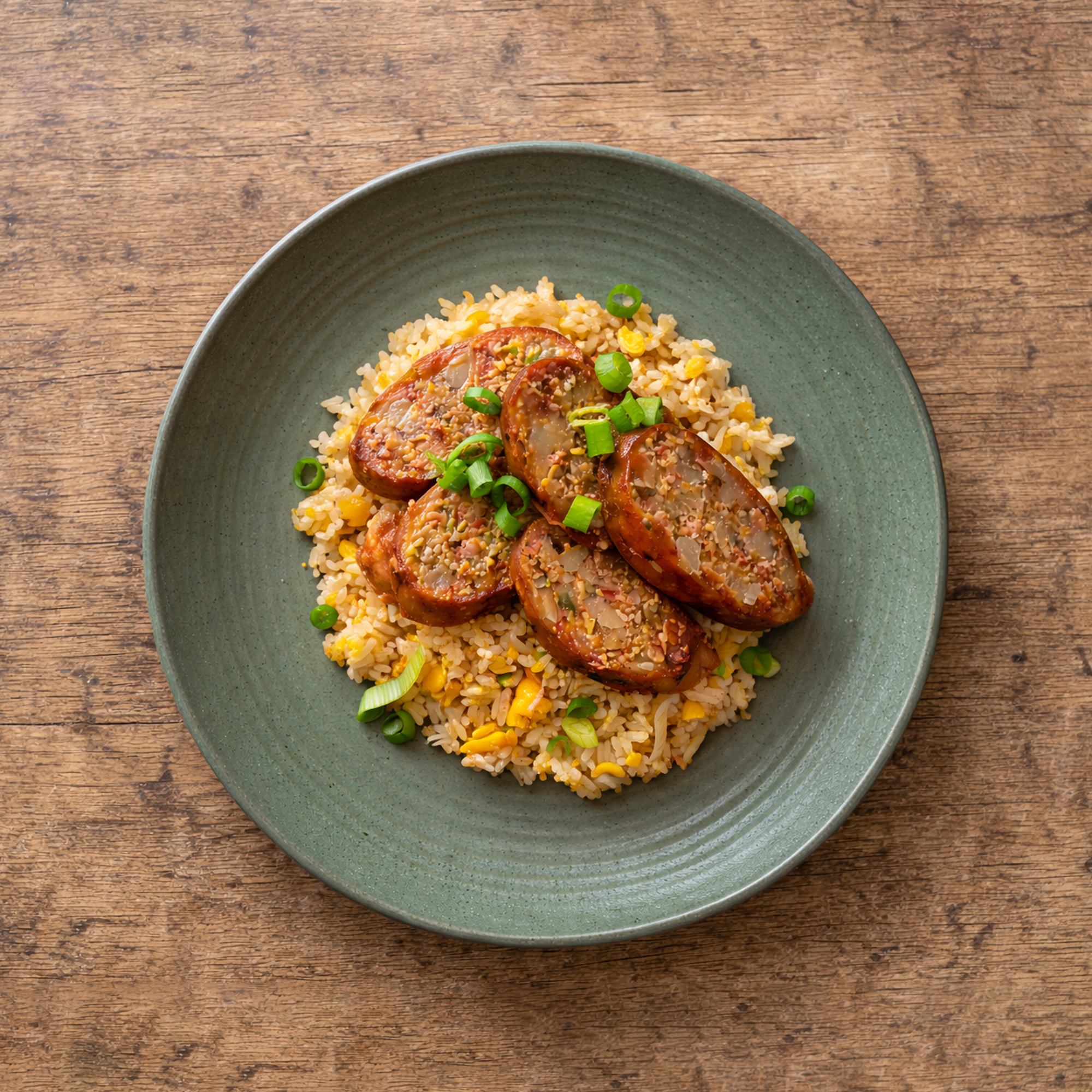 Chiang Mai Sausage on Egg Fried Rice