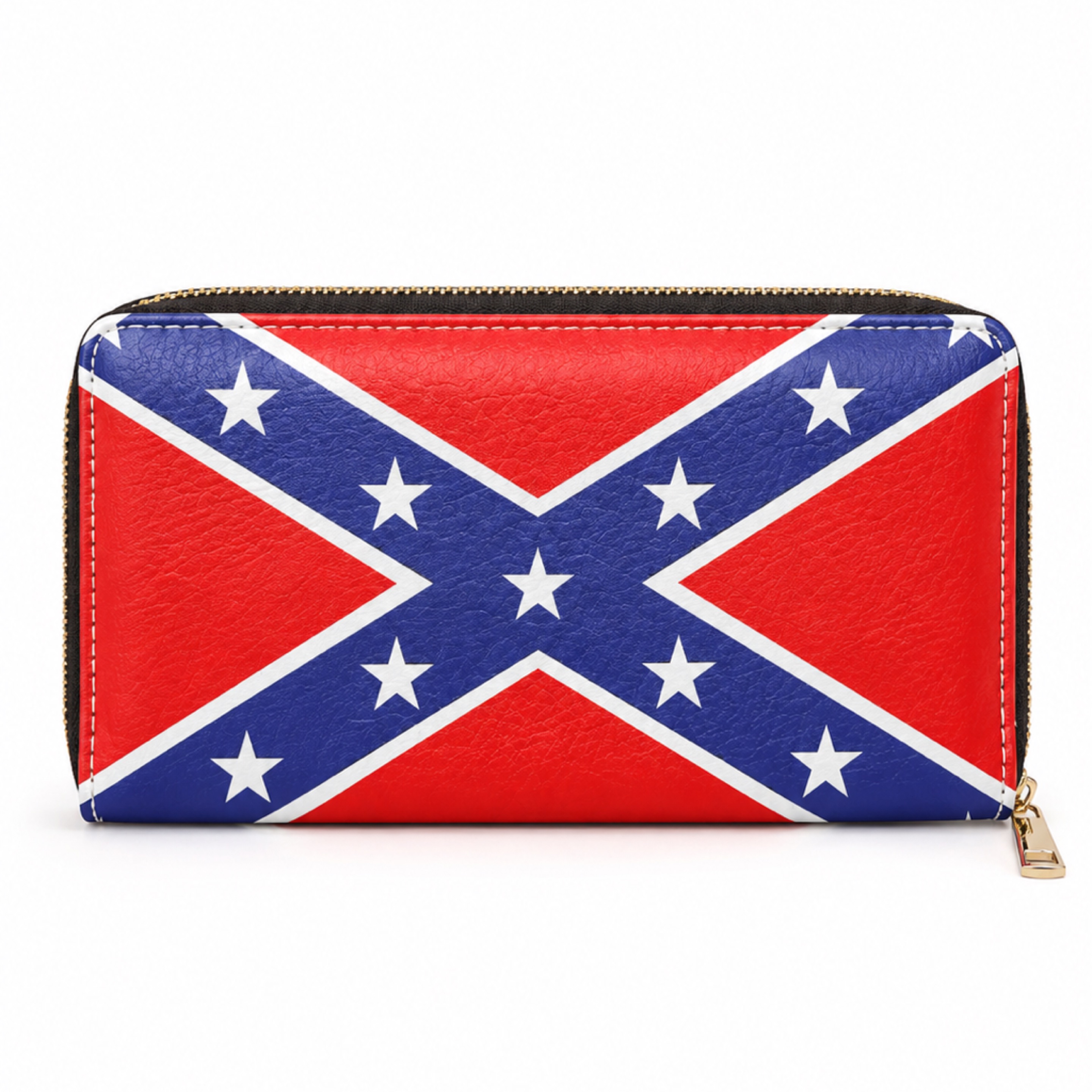 Southern Flag Zip Around Wallet