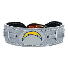 Los Angeles Chargers Grey Football Bracelet