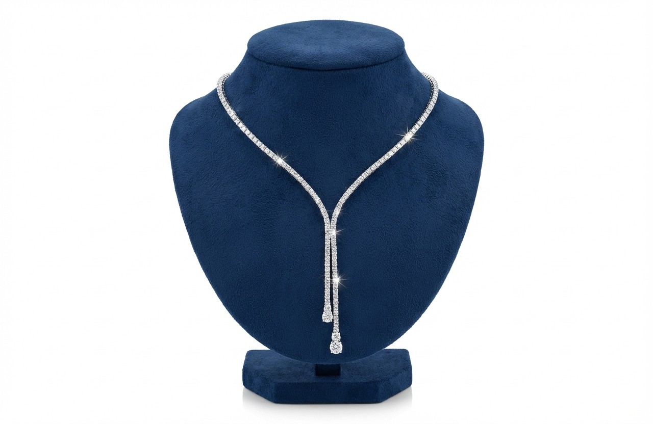 13.8ct Diamond Tennis Necklace