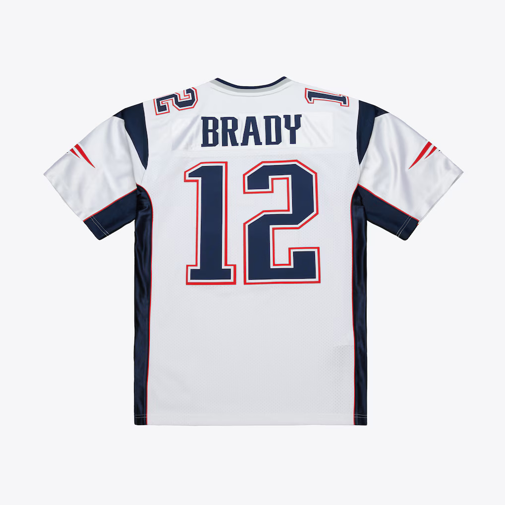 New England Patriots 2000 Authentic Tom Brady #12 Mitchell and Ness White Jersey