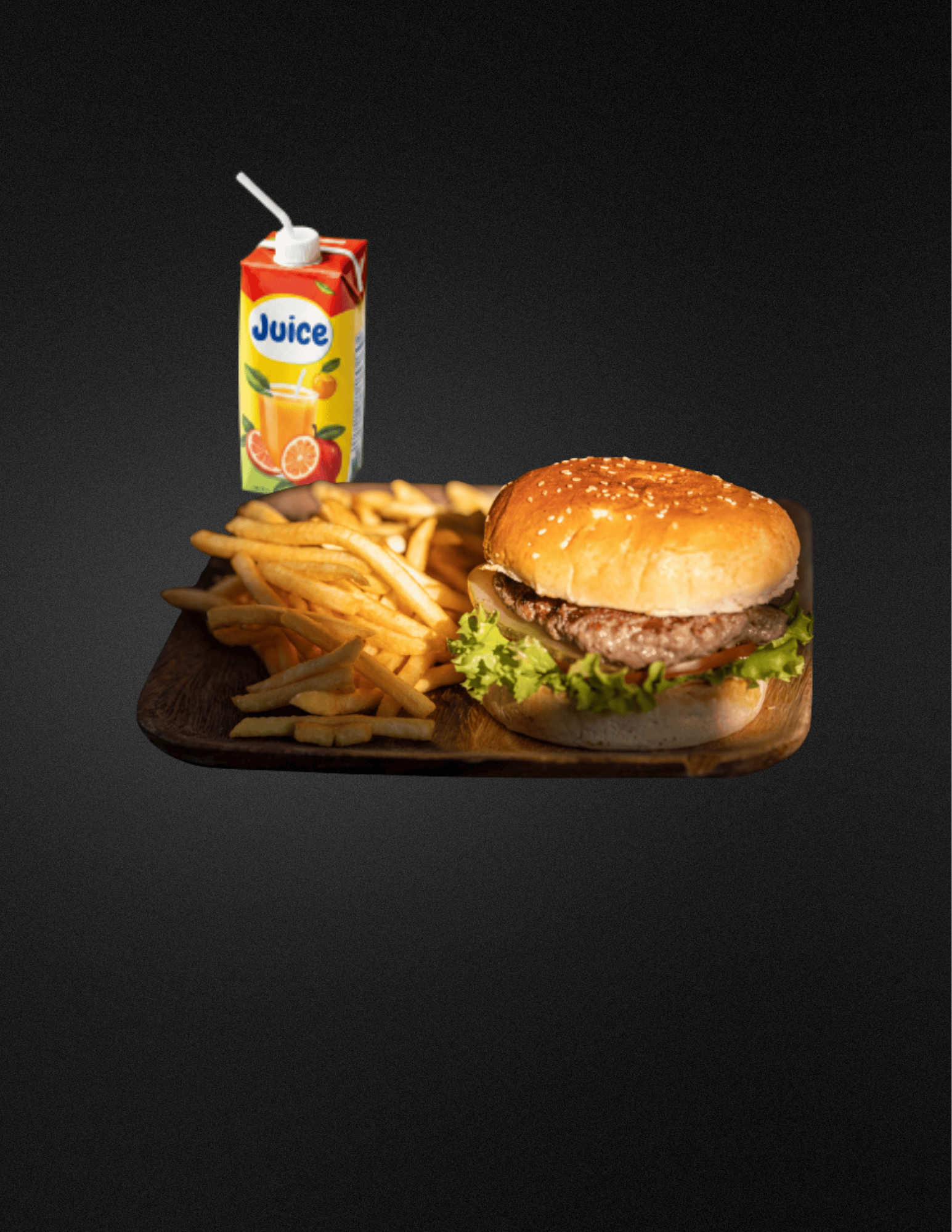 KIDS BURGER AND FRIES