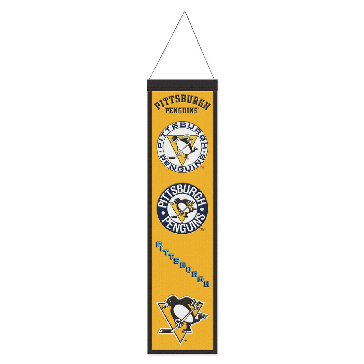 Pittsburgh Penguins Wool Evolution Banner 8x32"