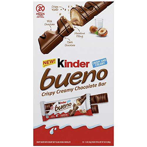 Kinder Bueno Single Size Original 20 Count 1.5 Ounce Tray