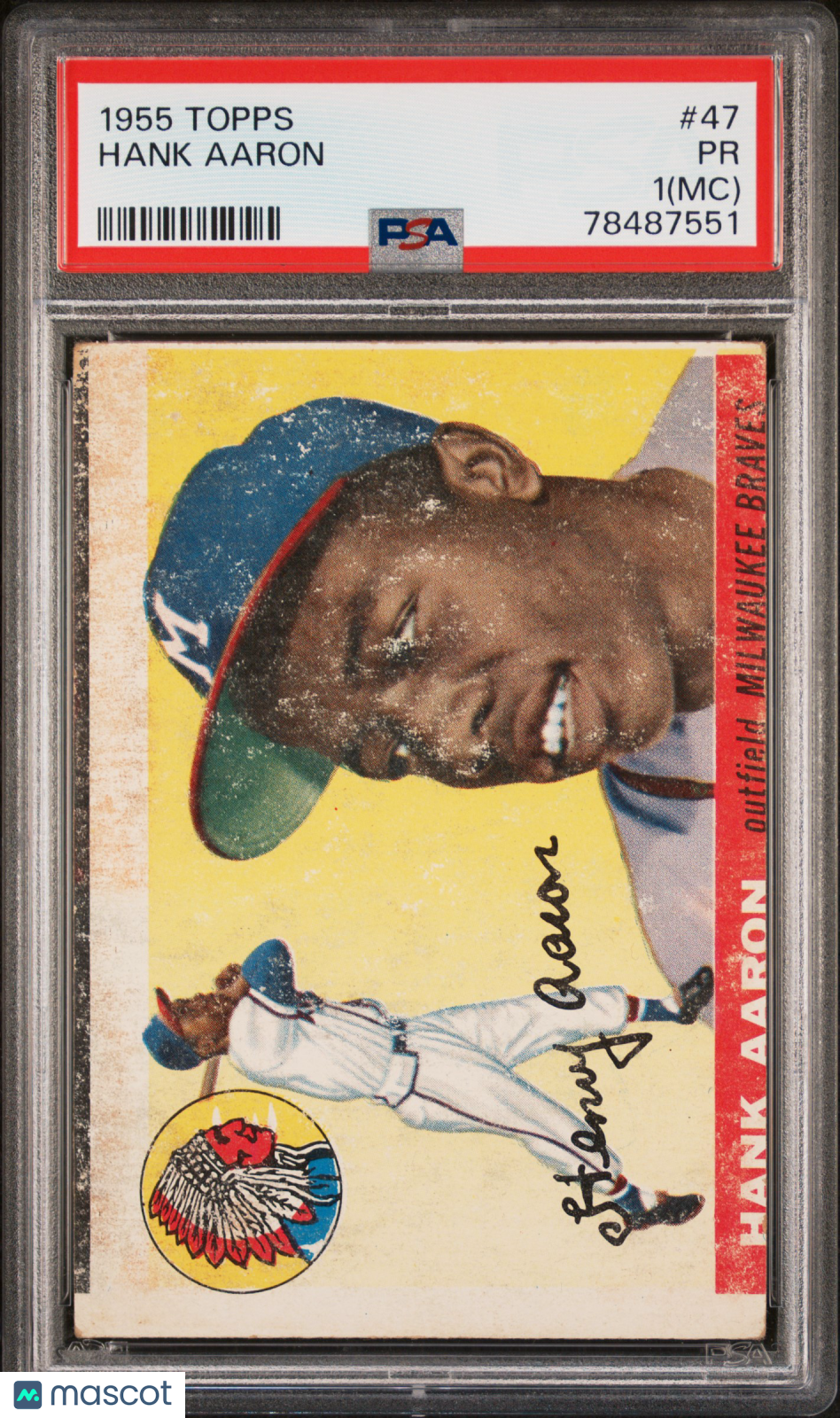 1955 Topps Hank Aaron MC PSA 1
