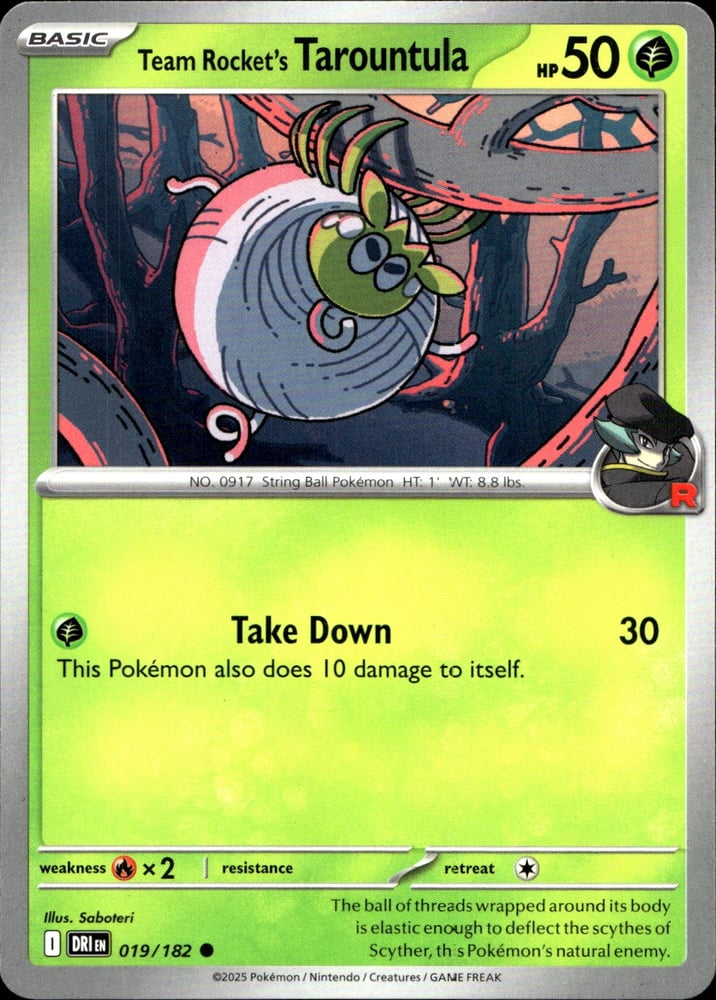 Team Rocket's Tarountula - SV10 19/182