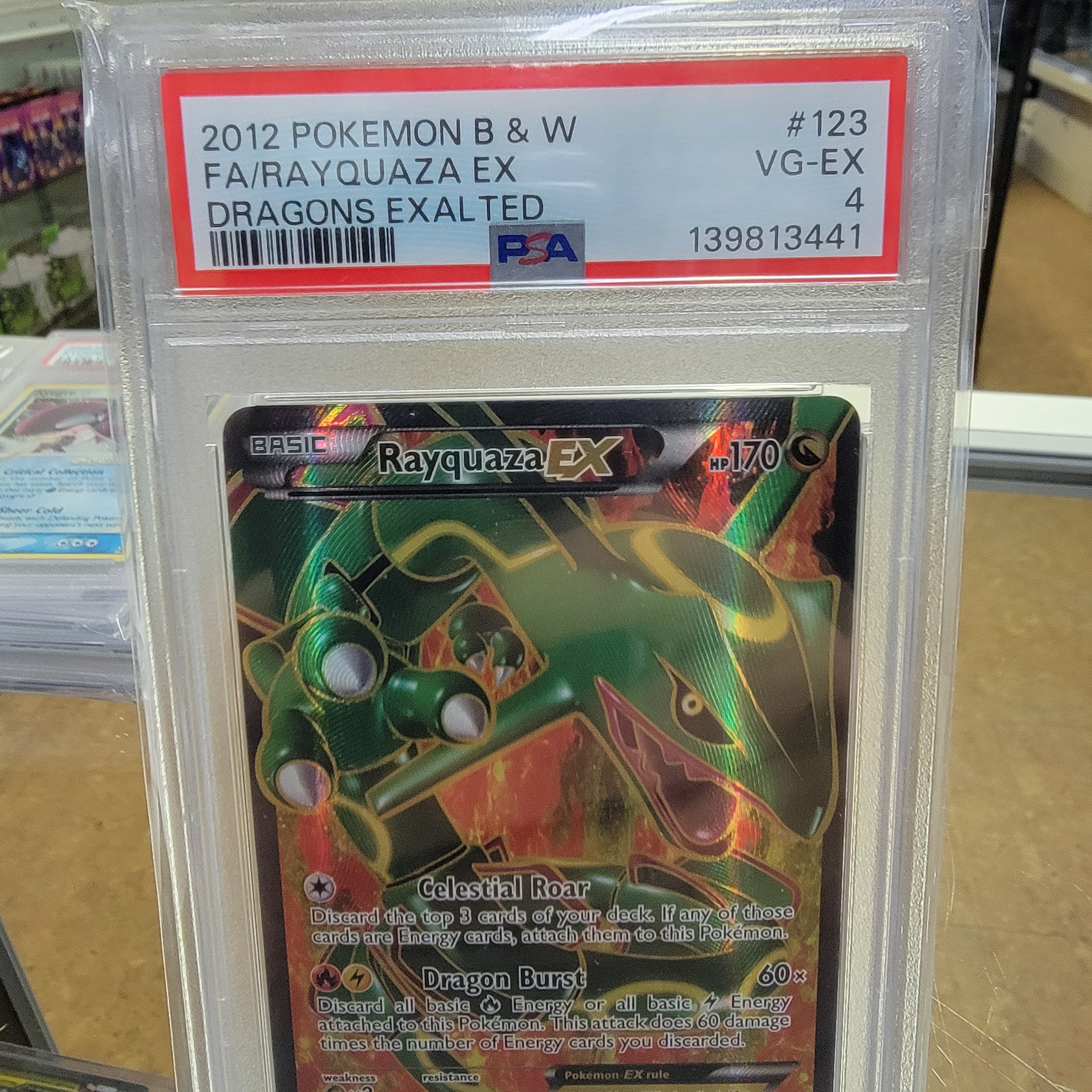Psa 4 Rayquaza Dragons Exalted FA Graded Card