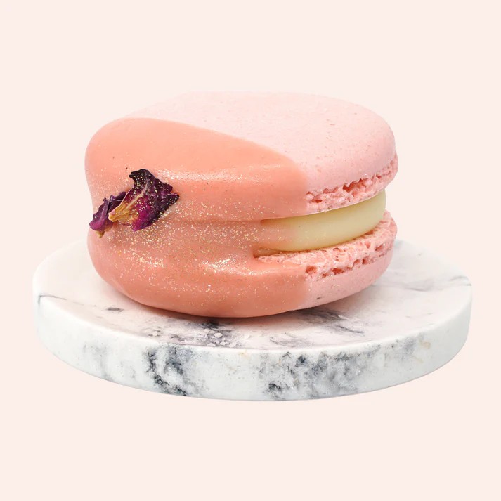 Rose Raspberry Lychee Macaron