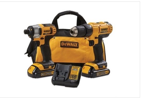 20-Volt MAX Cordless Drill/Impact Combo Kit (2-Tool) with (2) 20-Volt 1.3Ah Batteries, Charger & Bag