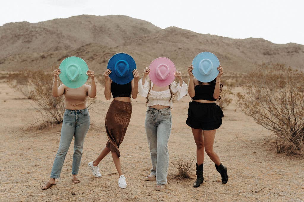 Vegan Suede Tear Drop Hat