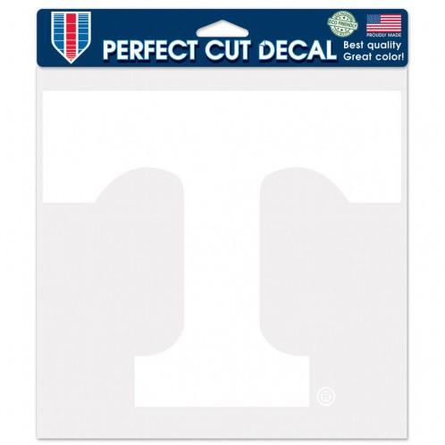 Tennessee Volunteers White Perfect Cut Decal 8x8" New UPC