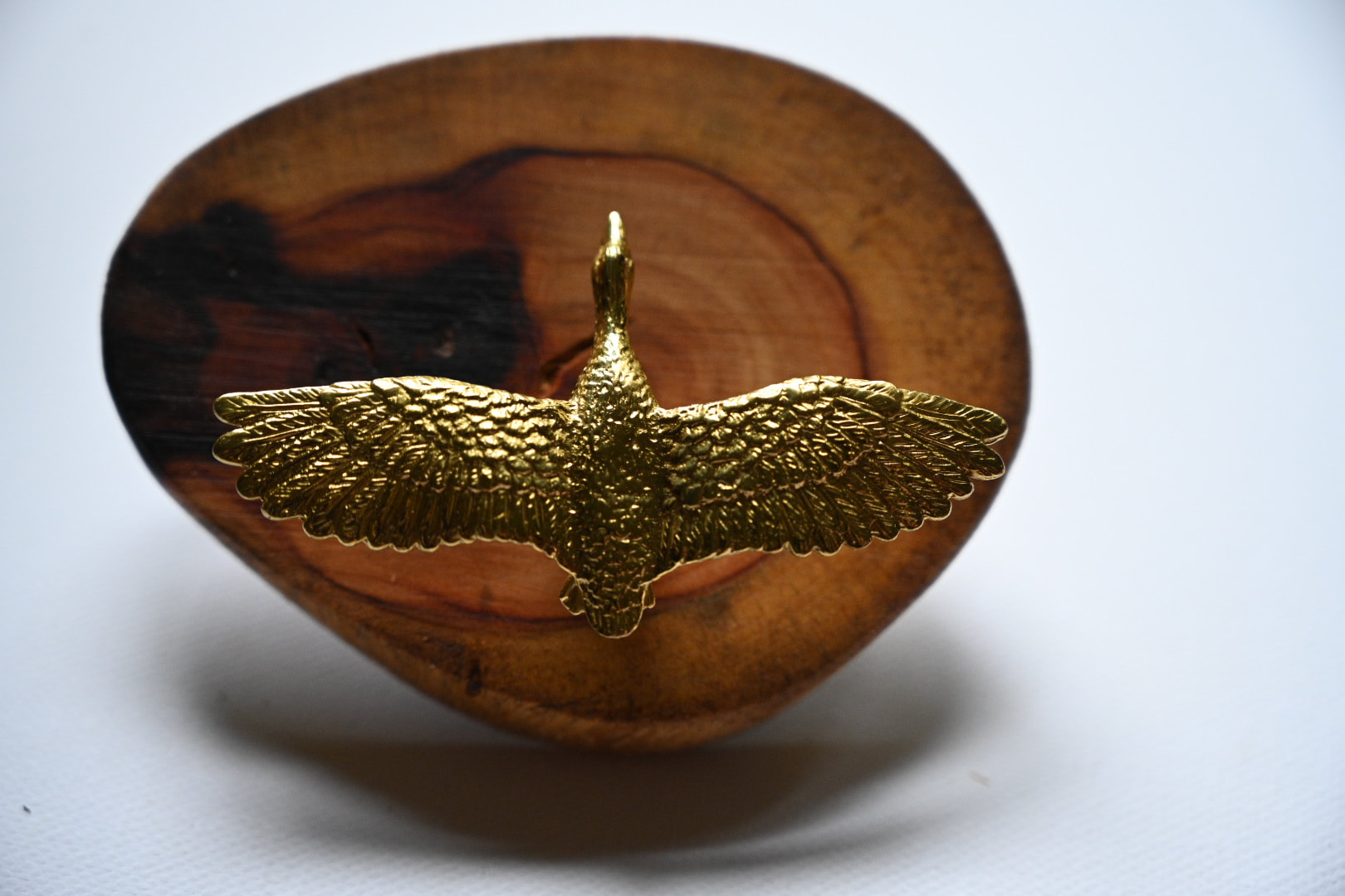 Mounted Bronze Goose