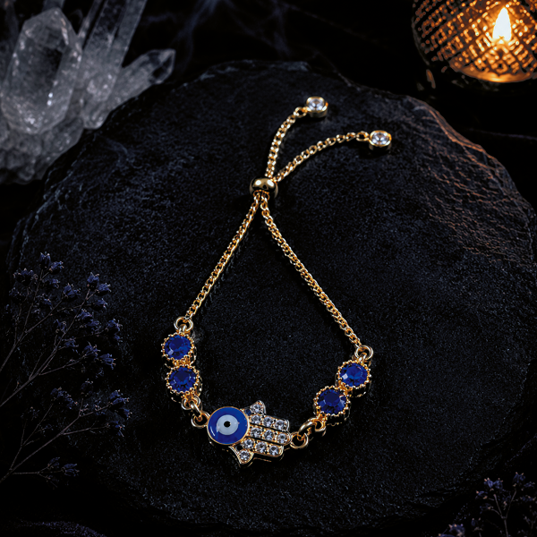 Sapphire Guardian Hamsa Bracelet
