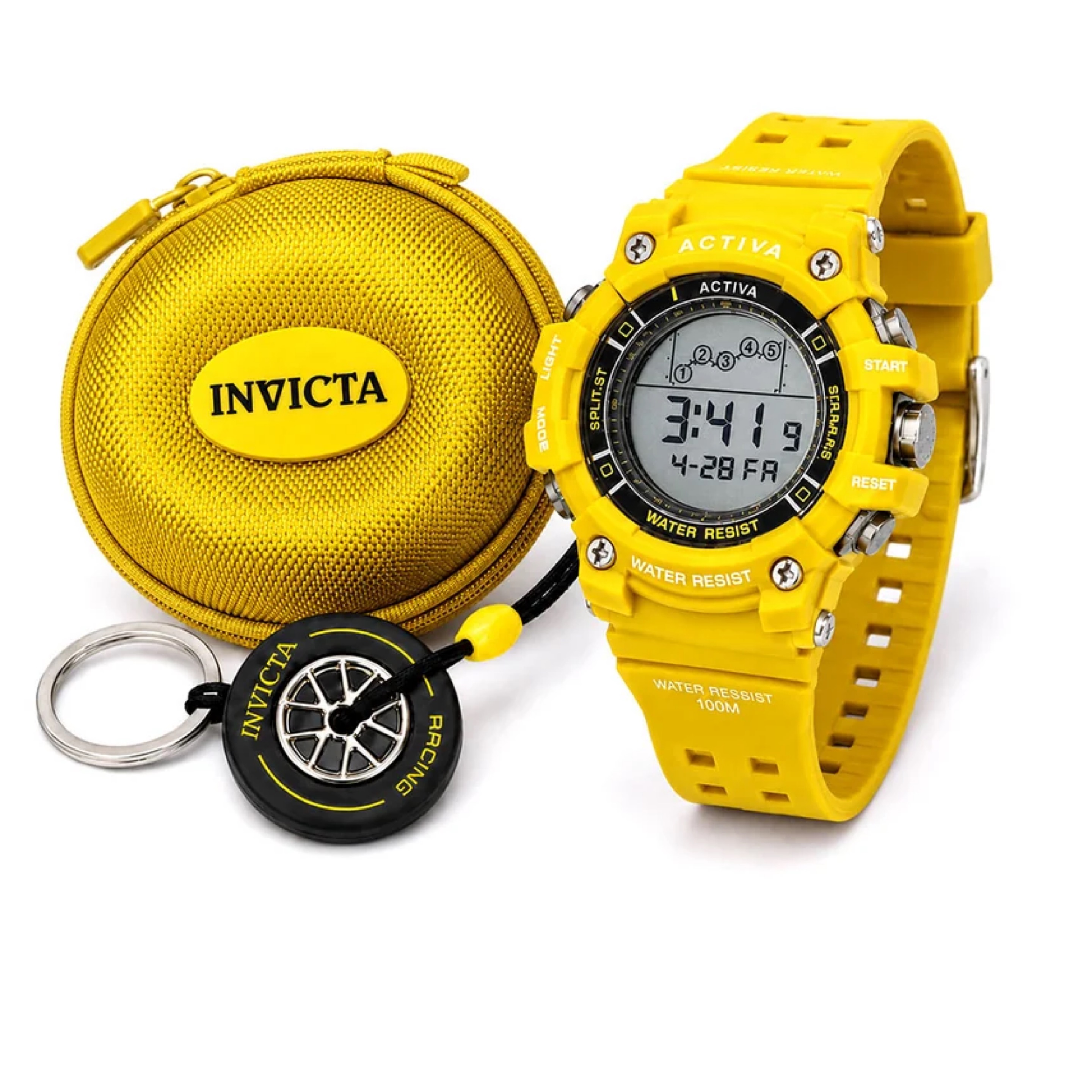 Invicta/ Activa Rally Edition Watch Set - 50mm (Yellow)