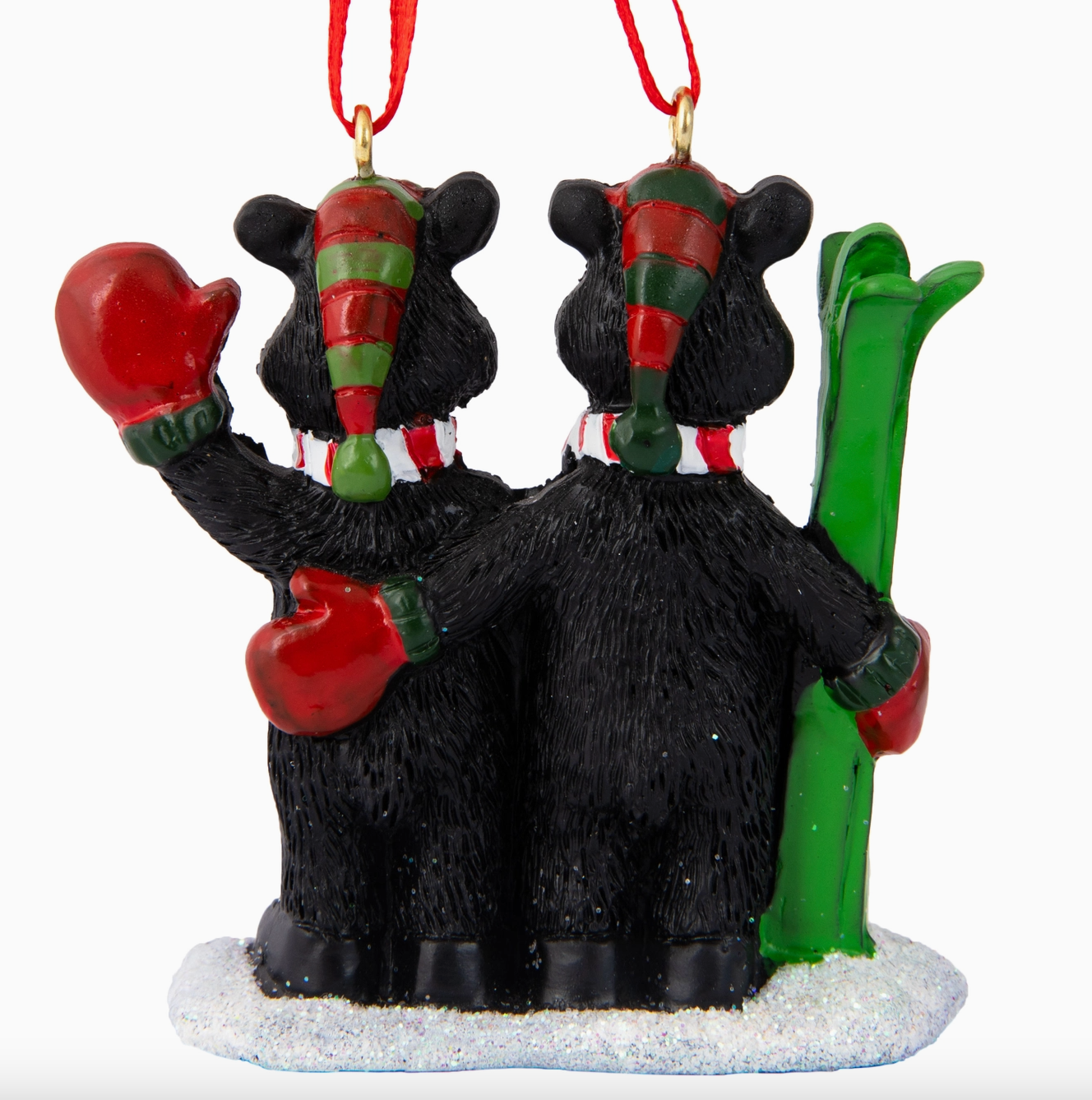 Ski Bears Couple Ornament