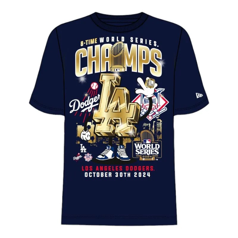 Los Angeles Dodgers 8X World Series Champions Royal New Era Shirt