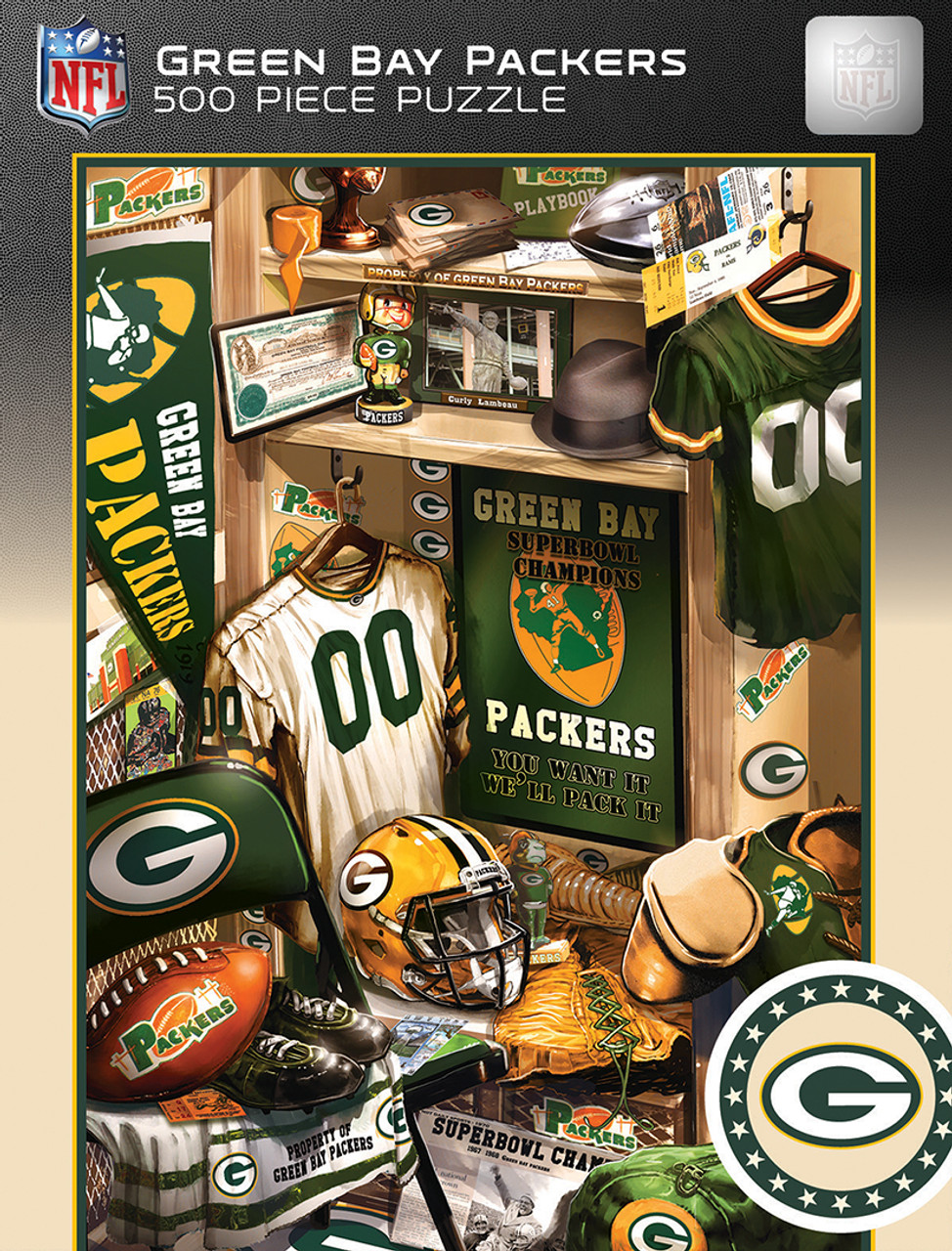 Green Bay Packers Lockeroom Puzzle 500 Piece