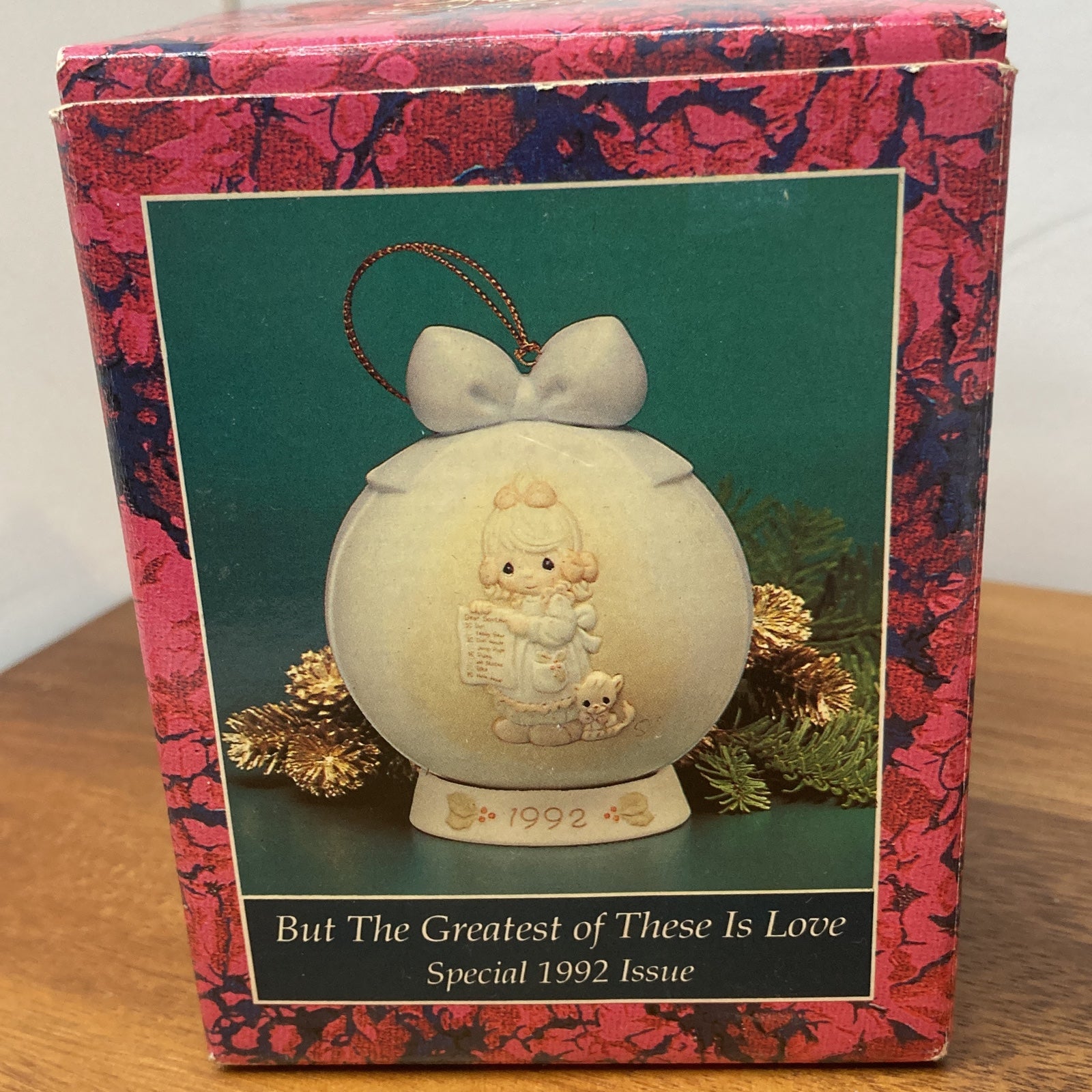 1992 Precious Moments "But The Greatest Of These Is Love" Special Issue Ornament