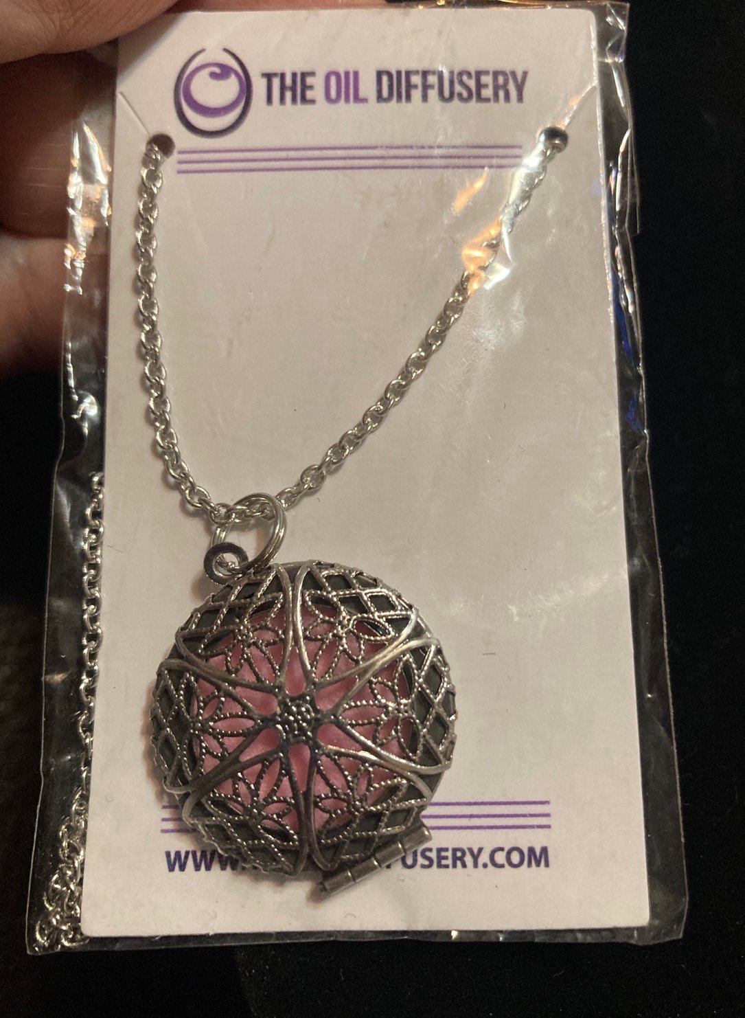 The Oil Diffusery Silver tone Necklace