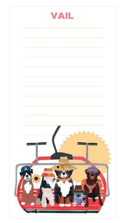 Vail Doggie Chairlift Notepad