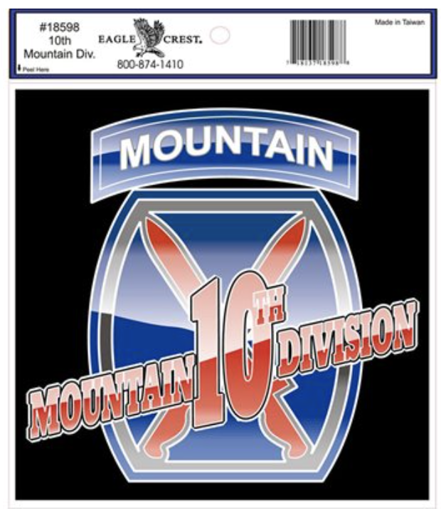10th Mountain Division Decal