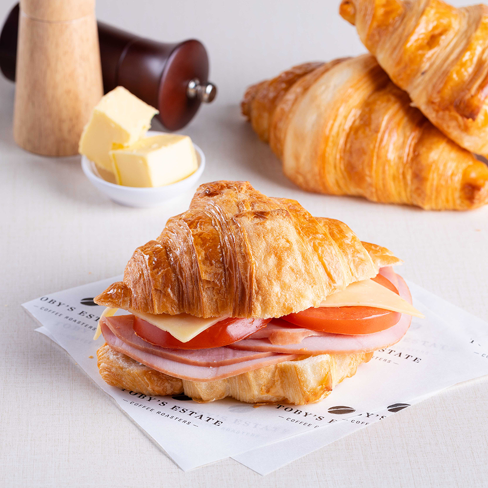 Ham, Cheese & Tomato Croissant.
