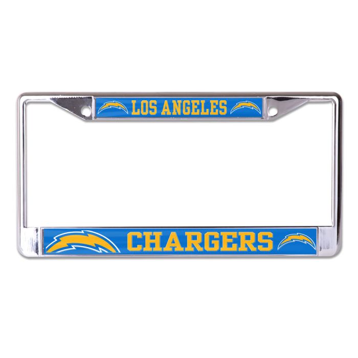 Los Angeles Chargers Chrome License Plate Frame with Acrylic Insert