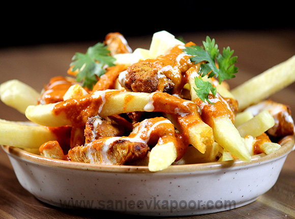 NEW!! Vegan Butter Chickun Poutine