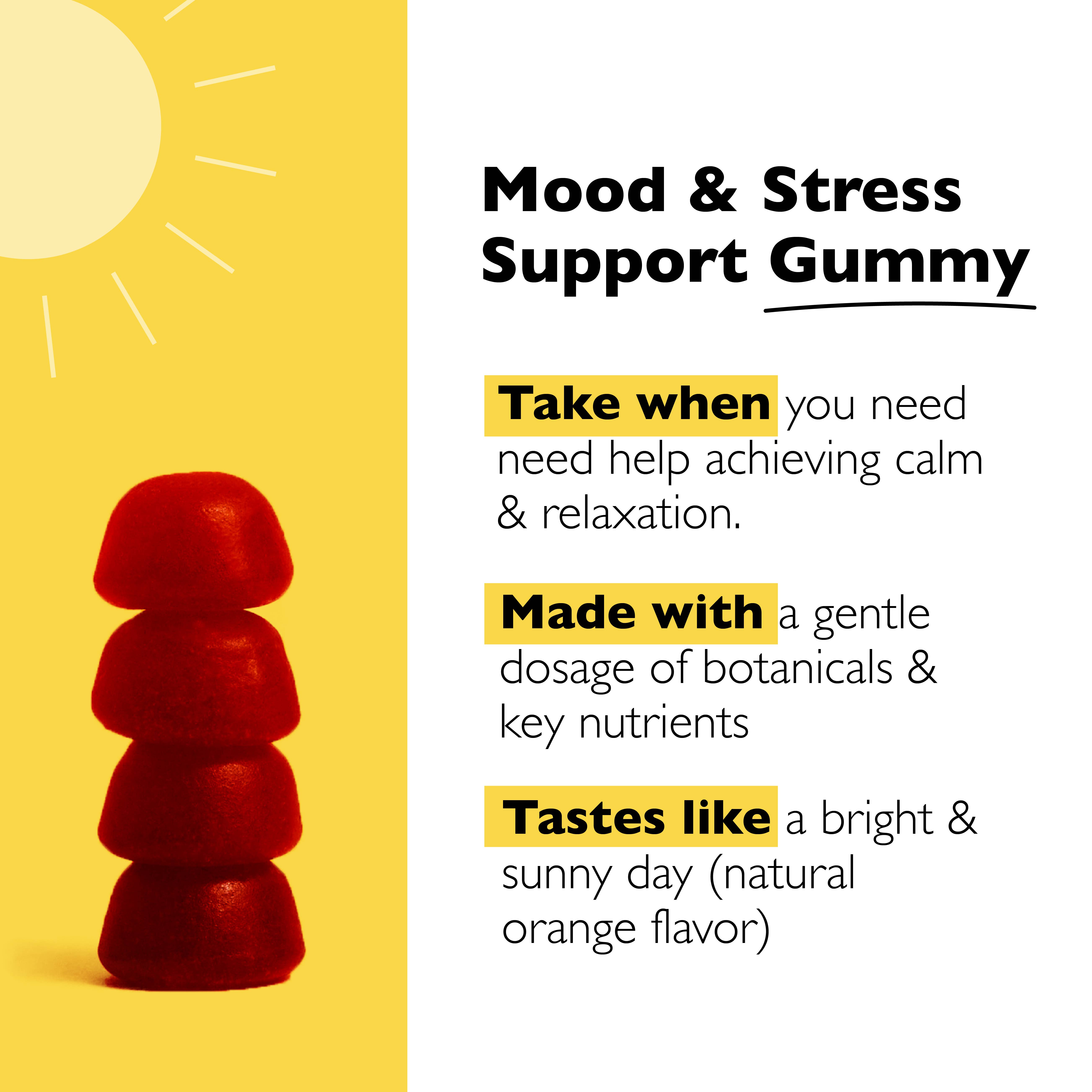 NEW Bach Rescue Plus Mood & Stress Support Gummy 60 Count