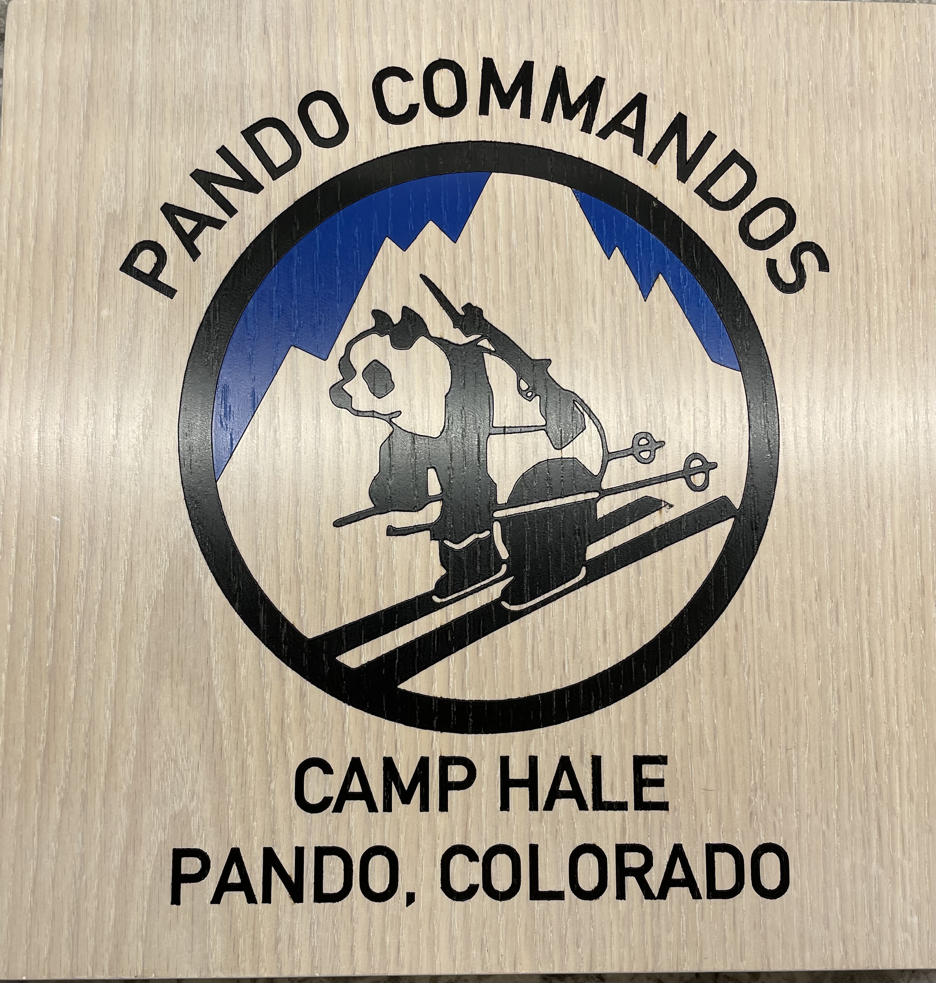 Pando Commando Wood Sign