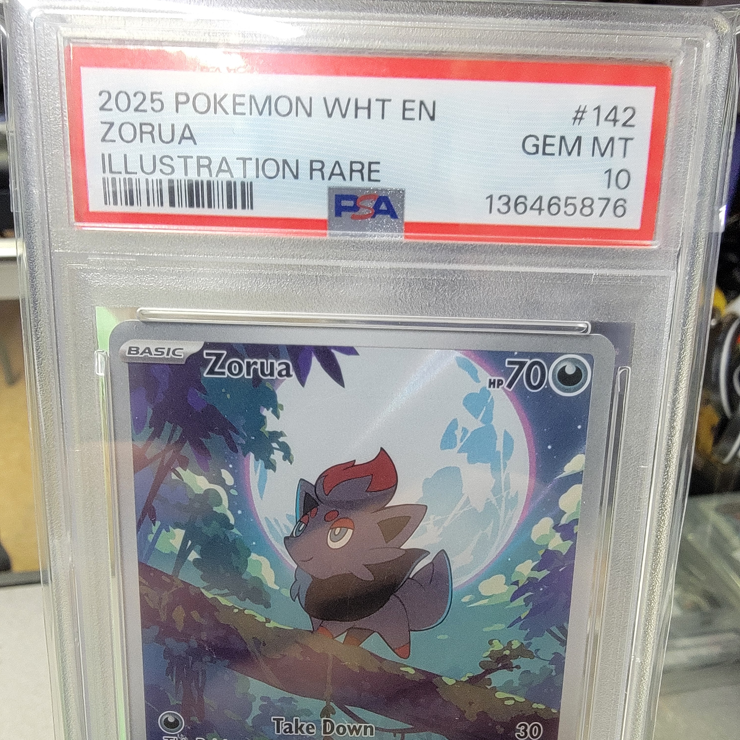 Psa 10 Zorua IR White Flare Graded Card
