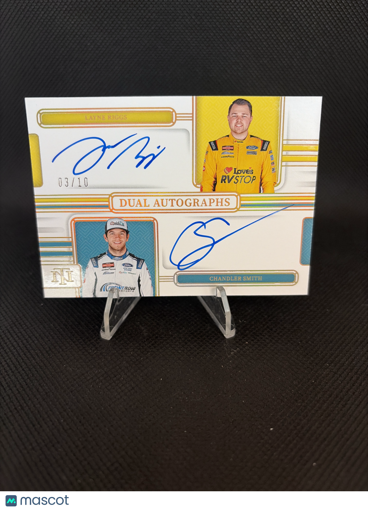 2025 National Treasures Racing Layne Riggs & Chandler Smith Dual Autographs /10