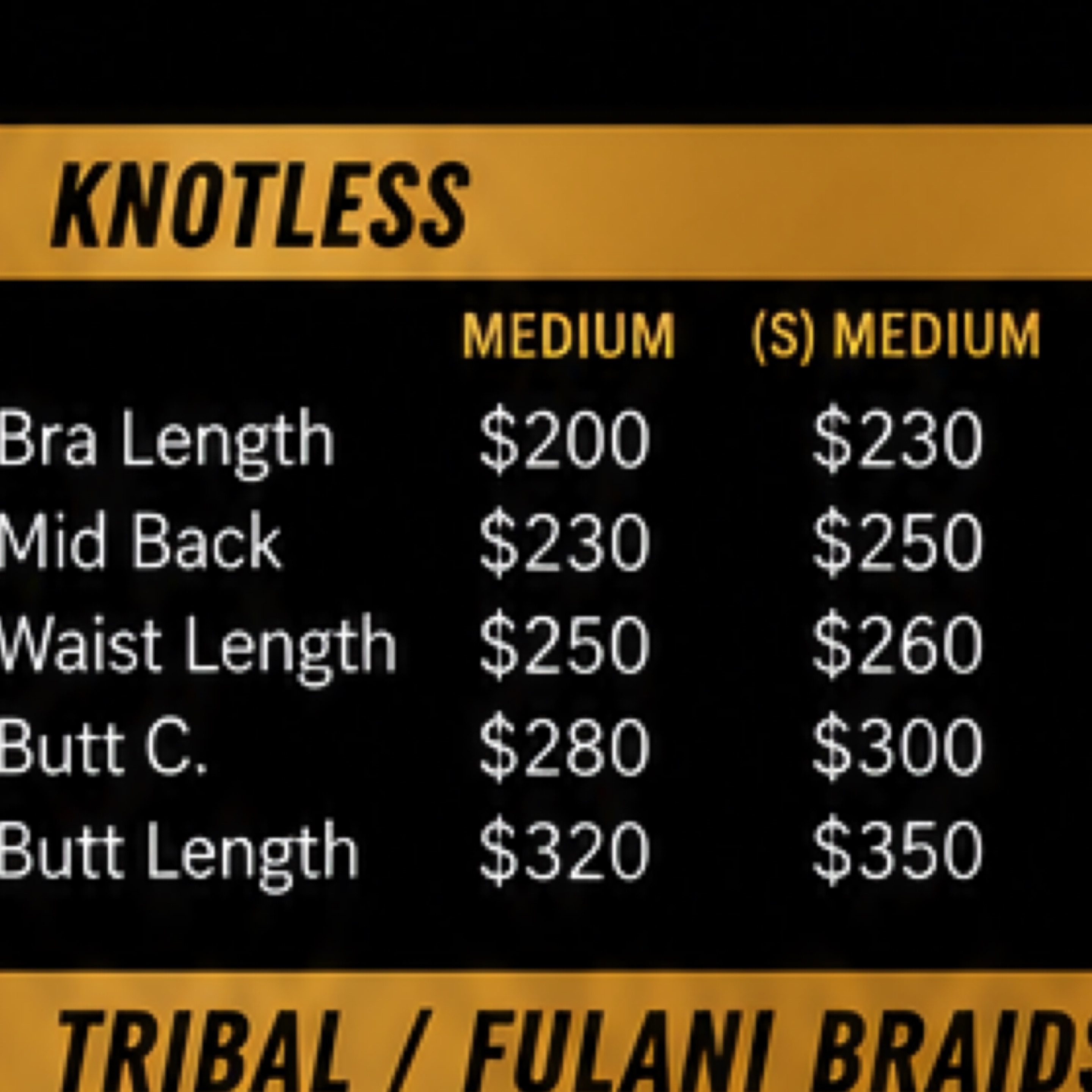 Knotless braids
