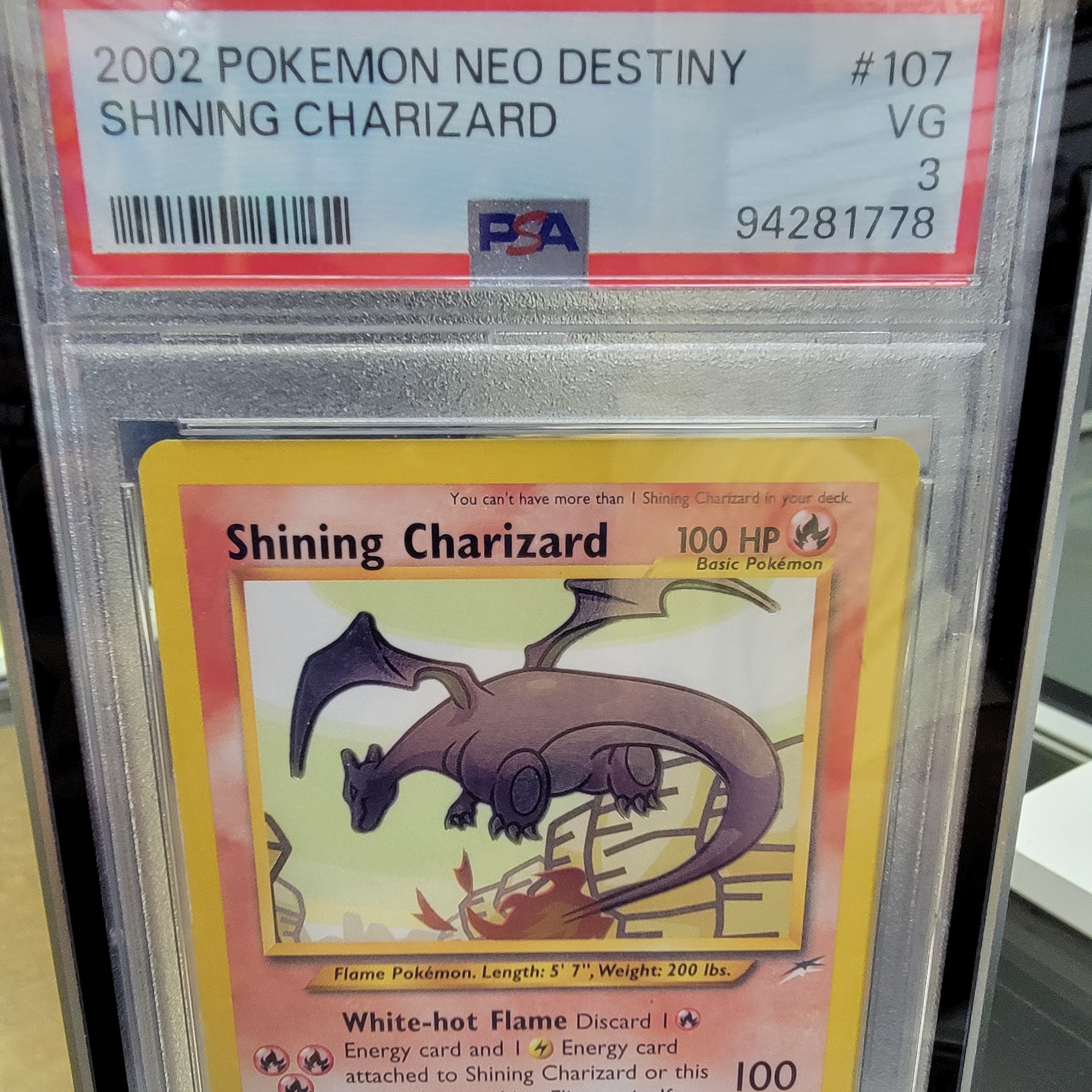Psa 3 Unlimited Shining Charizard Graded Card